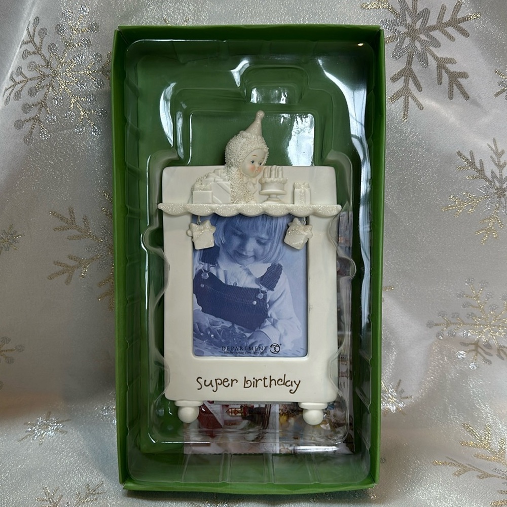 Department 56 Snowbabies Super Birthday Frame NIB